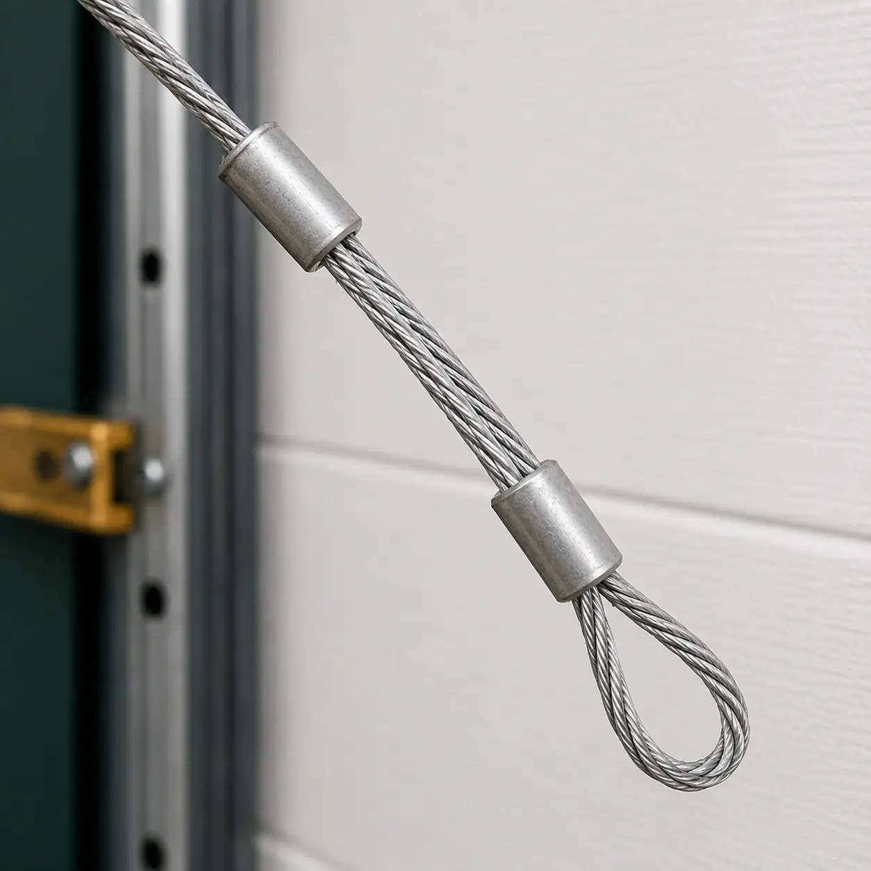 Residential garage door after professional repair in Greenfield Indiana