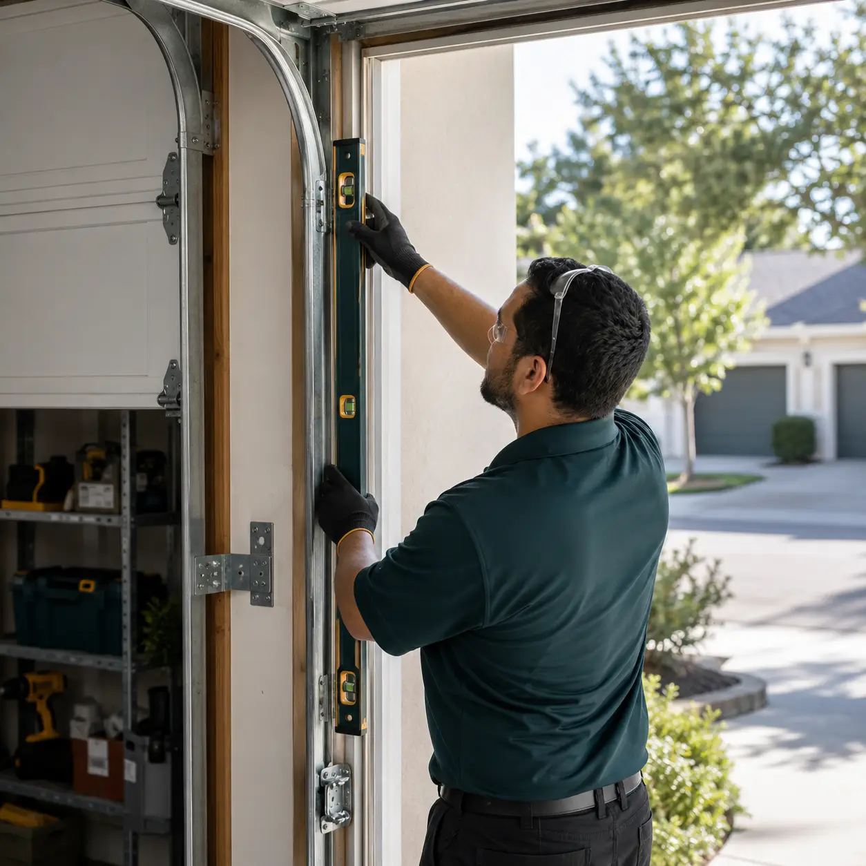 Garage door rollers tracks cables and replacement hardware for service in Greenfield Indiana